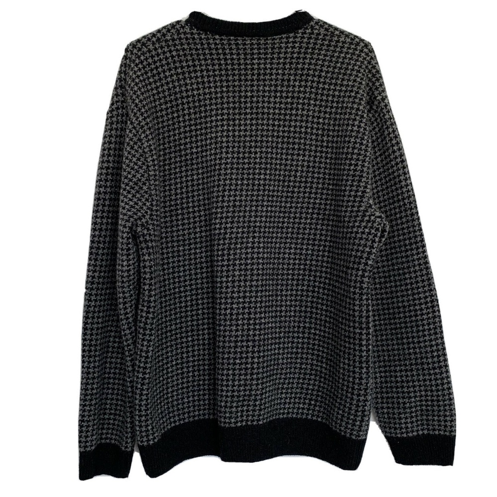 Merona Pullover Sweater Size Large Gray Black Houn - Picture 6 of 9